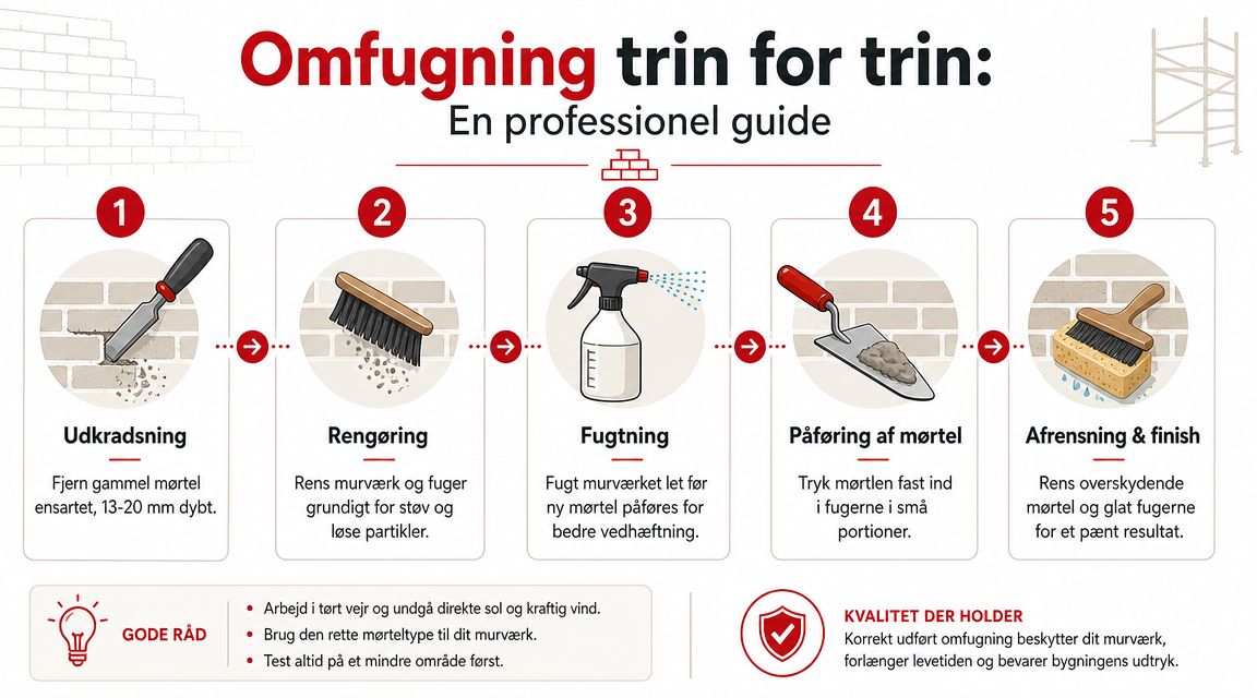 Processen trin for trin som en professionel murer